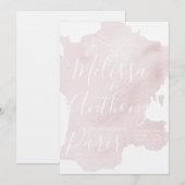 Invitation Bienvenue France Aquarelle Destination Mariage (Devant / Derrière)