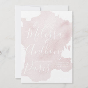 Invitation Bienvenue France Aquarelle Destination Mariage