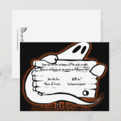 Invitation Bienvenue Ghoost sur l'invitation de Black Hallowe (Devant / Derrière)