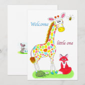 Invitation Bienvenue Little One Baby (Devant / Derrière)