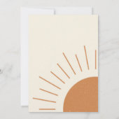 Invitation Bienvenue My Sun Modern Boho Baby shower Invitatio (Dos)