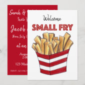 Invitation Bienvenue Petite Fry Fries Français Nouvelle Douch (Devant / Derrière)
