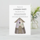 Invitation Bienvenue Printemps ・ Maison d'oiseaux pourpre (Debout devant)