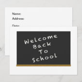 Invitation Bienvenue Retour À L'École (Devant / Derrière)