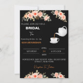 Invitation Bienvenue Soirée thé nuptiale Décorations douche t (Devant)