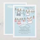 Invitation Bienvenue Twins rencontrer et accueillir l'invitat (Devant / Derrière)