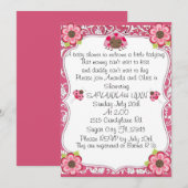 Invitation Bienvenue Une Petite Lady Bug Baby shower Invitati (Devant / Derrière)