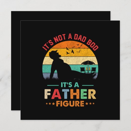 Invitation Bière Ce n'est pas un papa Bod C'est un père Figur (Devant / Derrière)