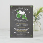 Invitation Bière Cheers Fête d'anniversaire Saint-Patrick (Debout devant)