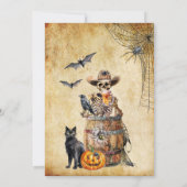 Invitation Bière crâne Howdyween Boos & Brews Halloween Party (Dos)