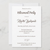 Invitation Bière & Cuir & Bois Rustique Bonne Retraite (Dos)