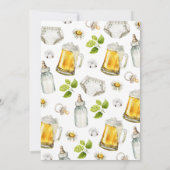 Invitation Bière de fête de couche avant le bébé est dû Baby  (Dos)