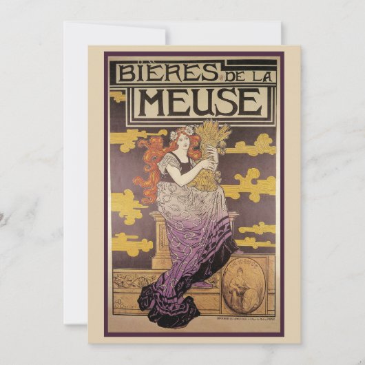 Invitation Biere de la Meuse par Marc Auguste Bastard (Devant)