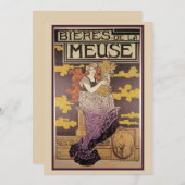 Invitation Biere de la Meuse par Marc Auguste Bastard (Devant / Derrière)