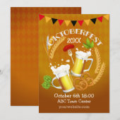 Invitation Bière de toiture Oktoberfest (Devant / Derrière)