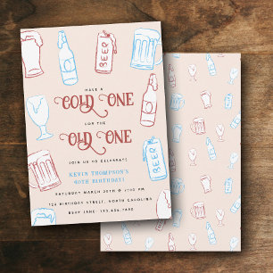 Invitation Bière Dessin à la Main Rustique Fantaisiste Annive