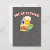 Invitation Bière et Baby shower de couches pour papa (Dos)