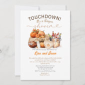 Invitation Bière et Citrouille de football Chute Douche à cou (Devant)