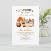 Invitation Bière et Citrouille de football Chute Douche à cou (Debout devant)