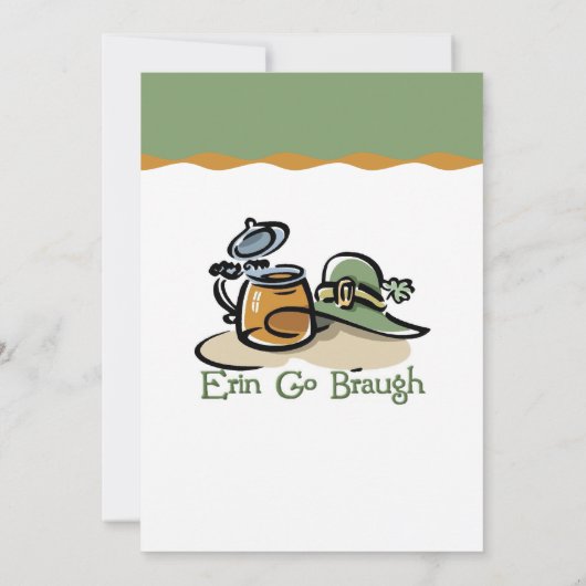 Invitation Bière et Leprechaun (Dos)