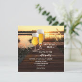 Invitation Bière Festive Coucher De Soleil Heureux Jamais Apr (Debout devant)