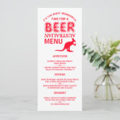 Invitation Bière Kangaroo, menu de Noël australien (Debout devant)