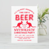 Invitation Bière Kangourou, fête de Noël australienne (Debout devant)