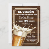 Invitation Bière mexicaine espagnole El Viejon (Devant)