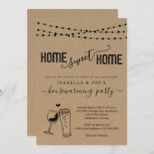 Invitation Bière & Vin Accueil Sweet Home Funny Ménage (Devant / Derrière)