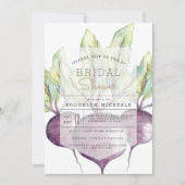 Invitation Bières biologiques | Veggie | Fête des mariées aqu (Devant)