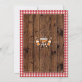 Invitation Bières & Cheers BBQ Anniversaire Fête N'IMPORTE QU (Dos)