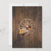 Invitation Bières de retraite Boots & Cheers Fête western (Dos)