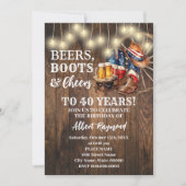 Invitation Bières patriotiques Boots & Cheers Pays Anniversai (Devant)