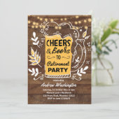 Invitation Bières rustiques et encouragements à la retraite (Debout devant)