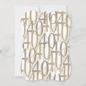 Invitation Big 40 Gold Birthday Party (Dos)
