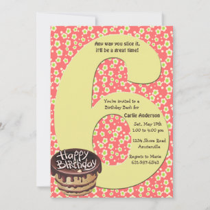 Invitation Big 6 Birthday Party