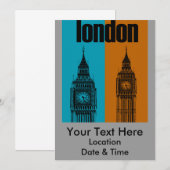 Invitation Big Ben à Londres (Devant / Derrière)