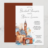 Invitation Big Ben, Londres, Royaume-Uni, Voyage Fête des mar (Devant / Derrière)