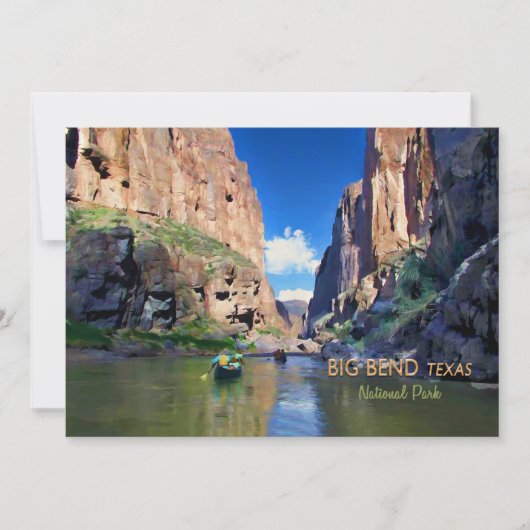 Invitation Big Bend Texas National Park Mariscal Canyon (Devant)