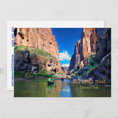 Invitation Big Bend Texas National Park Mariscal Canyon (Devant / Derrière)
