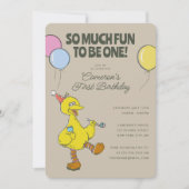 Invitation Big Bird | Tellement de plaisir pour être un anniv (Devant)