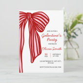 Invitation big bow coquette galentines girls night party (Debout devant)