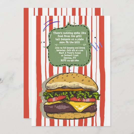 Invitation Big Burger (Devant / Derrière)