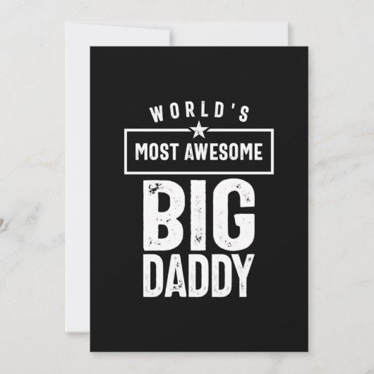 Invitation Big Daddy le plus génial au monde | Père Grandfath (Devant)