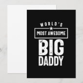 Invitation Big Daddy le plus génial au monde | Père Grandfath (Devant / Derrière)