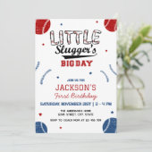 Invitation Big Day I 1er anniversaire de baseball de Little S (Debout devant)