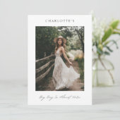 Invitation Big Day Simple Rustic Boho Fête des mariées Photo (Debout devant)