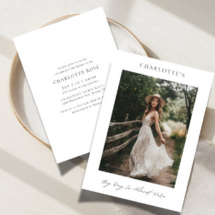 Invitation Big Day Simple Rustic Boho Fête des mariées Photo