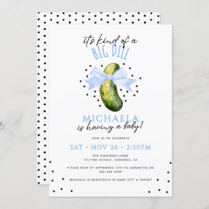 Invitation Big Dill Aquarelle Coquette Baby shower de chiche