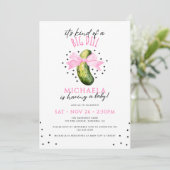Invitation Big Dill Aquarelle Coquette Baby shower de chiche (Debout devant)